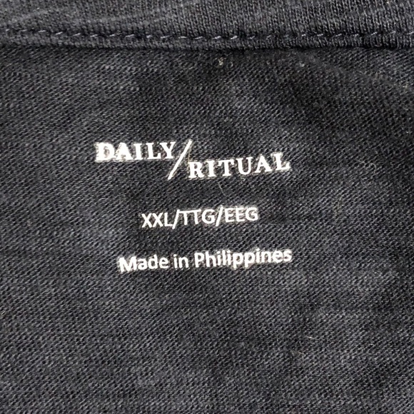 Daily Ritual black crew neck t-shirt, NWT, XXL - Picture 6 of 6